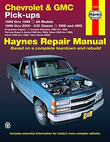Manual de Reparación Haynes para Camionetas Chevrolet y GMC (88-98