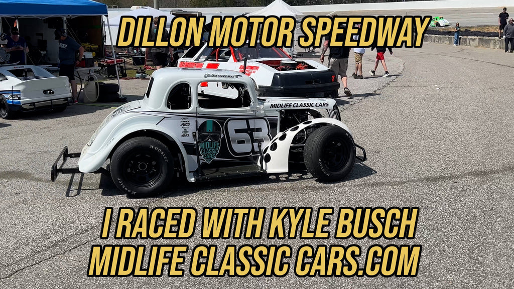 Midlife Classic Cars Legend Car Number 63 in the pits at Dillon Motor Speedway South Carolina
