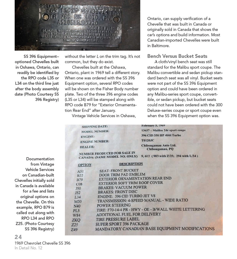 1969 Chevrolet Chevelle SS 396 Muscle Cars In Detail No. 12