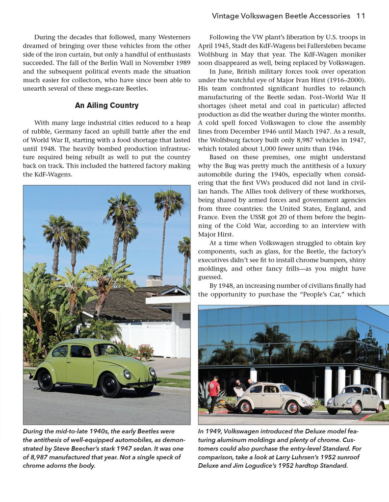 Vintage Volkswagen Beetle Accessories Includes Beetle - Karmann