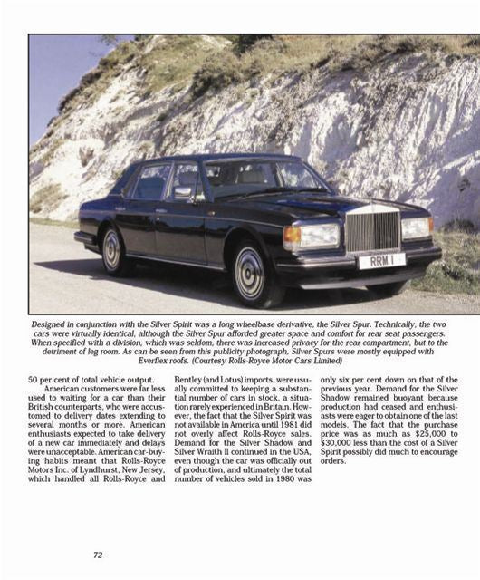 Rolls-Royce Silver Spirit & Spur Bentley Mulsanne Eight