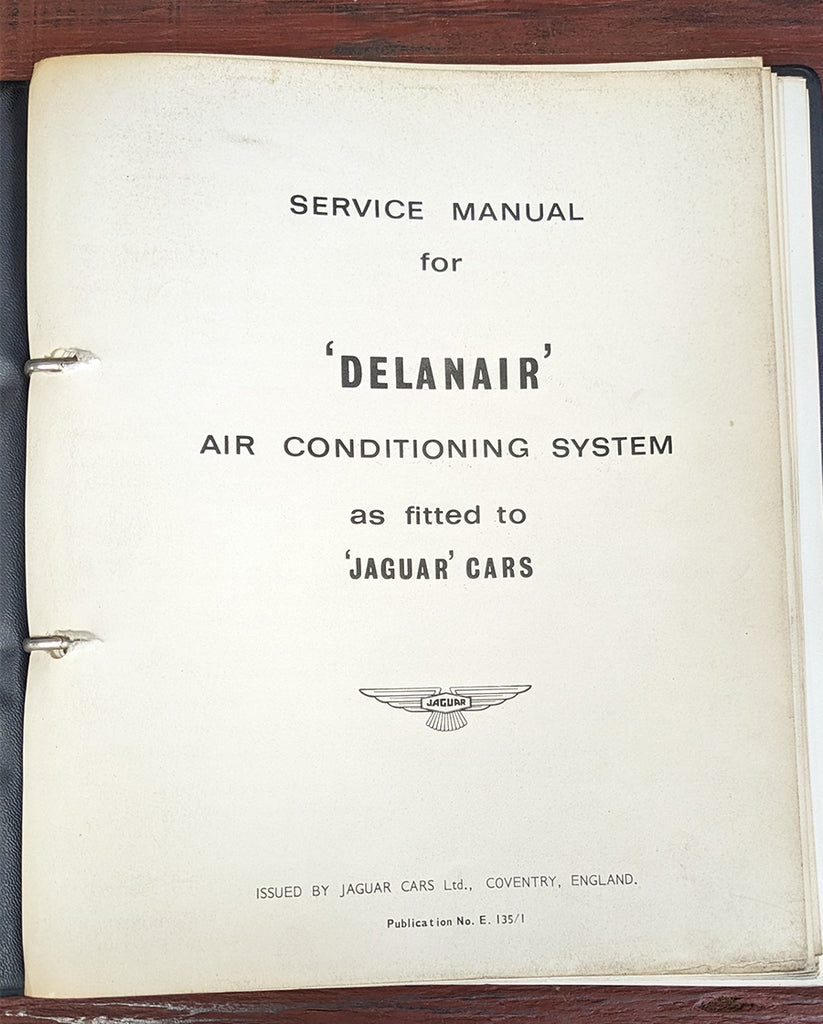 Jaguar ジャガー サービスマニュアル Service manual Jaguar Service Manual for Delanair Air Conditioning System