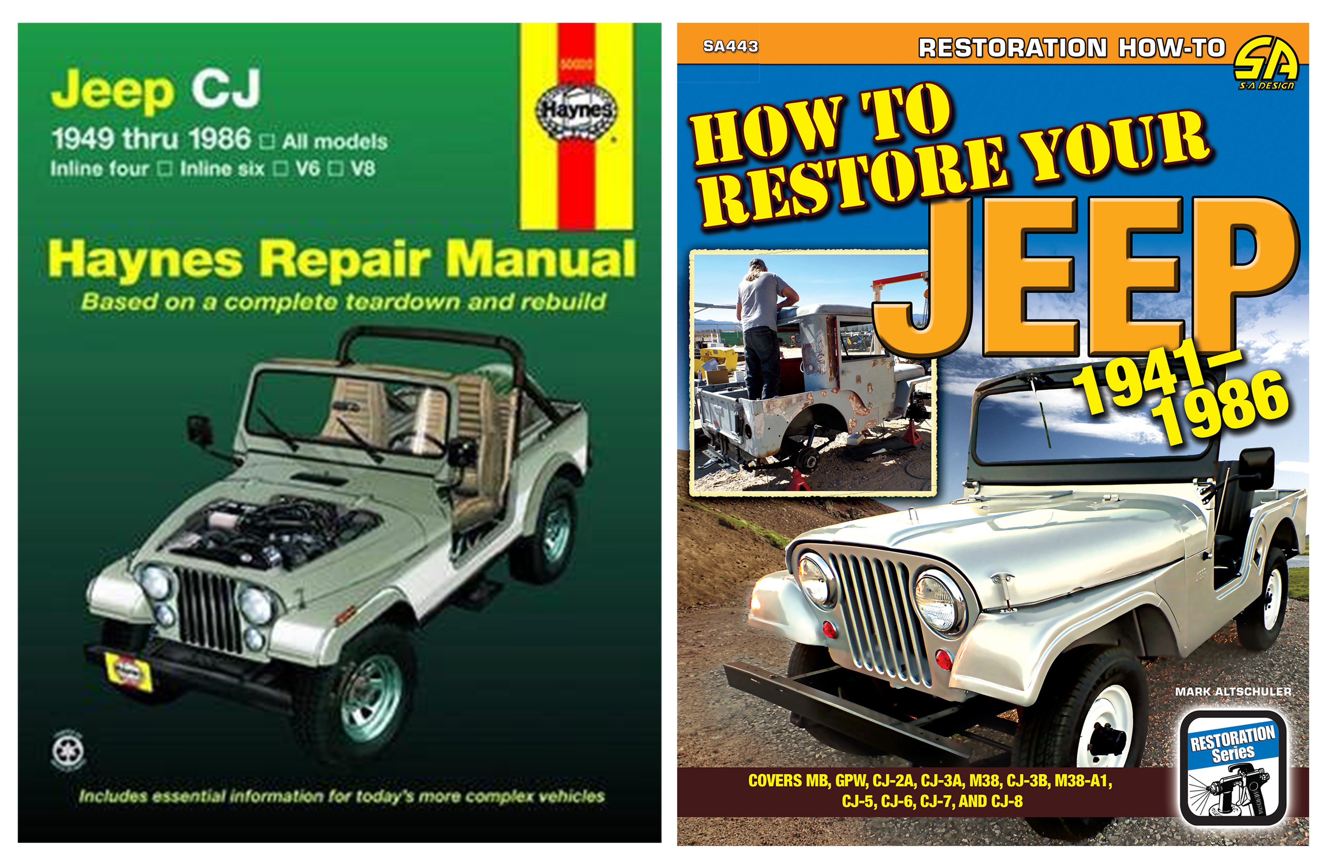 Jeep CJ 1949-1986 Haynes Repair Manual & How to Restore Set